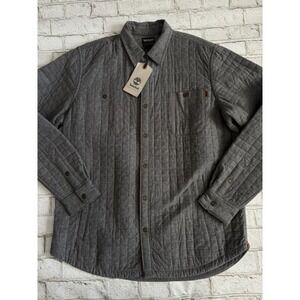 Timberland Men's Quilted Flannel Primaloft Shirt Jacket Gray Size XL NWT